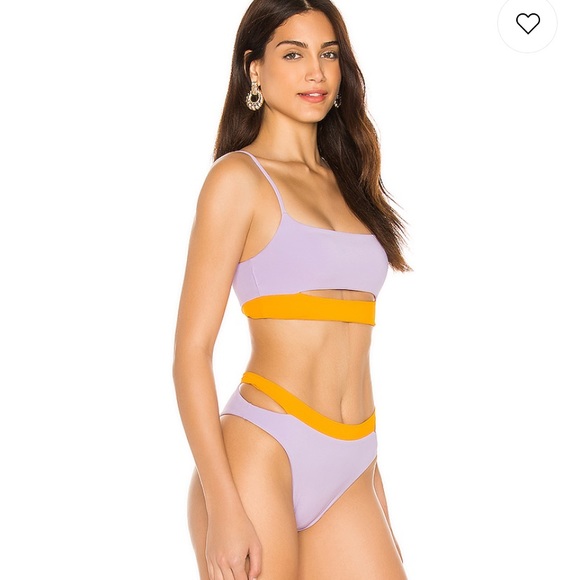 L space Kelli bikini top in lilac and mango - Picture 2 of 6